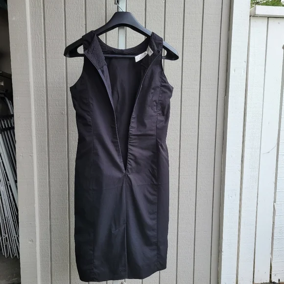 Y2K Sleeveless Cotton Stretch Dress EUC | Ladies 12 Black Jones New York - Picture 2 of 14